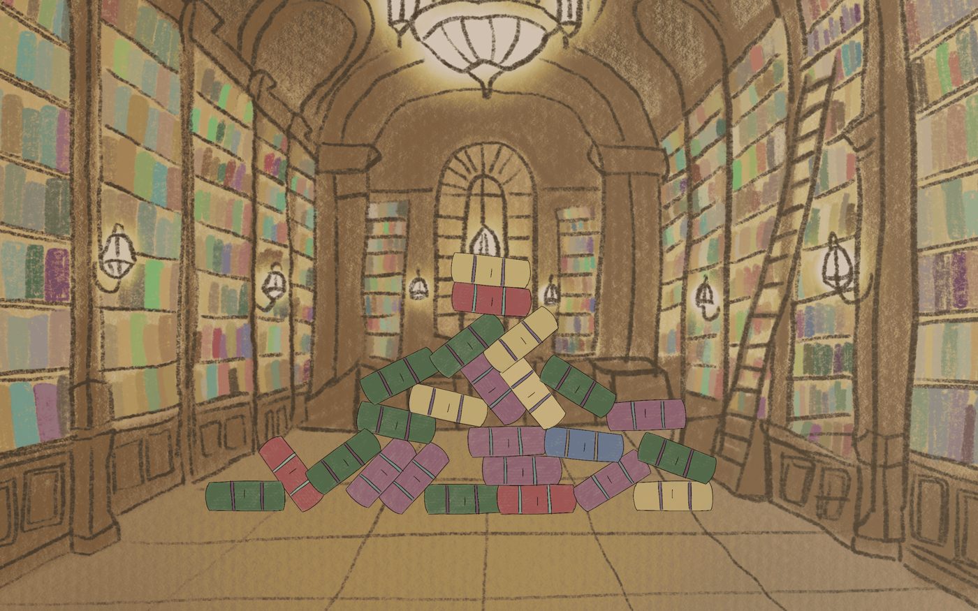 Dusty Books Stacking game preview