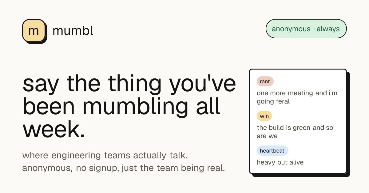mumbl product preview